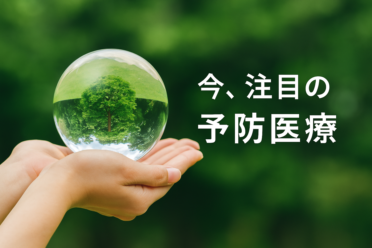 京都で注目される予防医療のイメージを伝える施設と自然を捉えた写真バナー